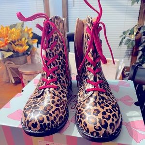 NEW (Jellypop) leopard combat boots 5M womens